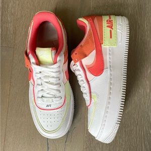 Nike Airforce 1 shadow coral/orange- like new, size 8